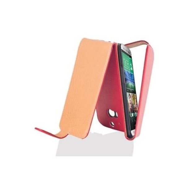 Etui Flip - Cadorabo - HTC ONE M8 (2:a generationen) - Syntetiskt läder - Körsbärsröd - Halvstyv RÖDA KÖRSBÄR