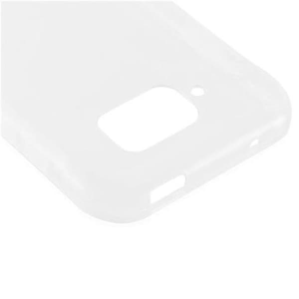 Transparent stötsäker silikonfodral för Samsung Galaxy S6 ACTIVE Vit