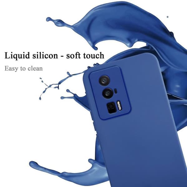 Skyddande stötsäker skal för Xiaomi Poco F5 Pro i LIQUID BLUE Blå