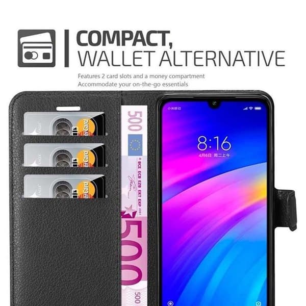 Etui för Xiaomi RedMi 7 i JETSVART Svart