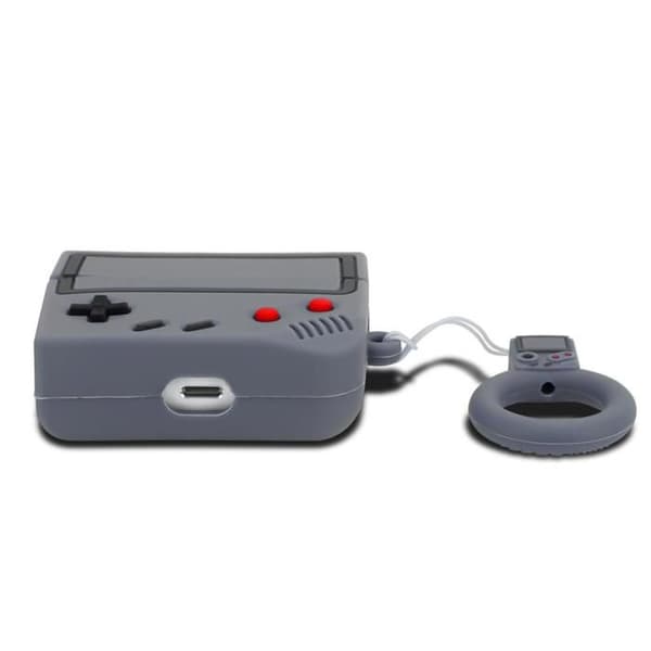 "Skydd för AirPod PRO 2 Retro Spel Design Grå Silikonfodral 3D Nyckelring" Grå