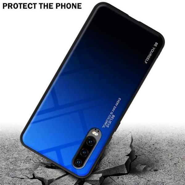 Fodral till Huawei P30 Skal i BLÅTT - SVART Fodral Skyddsskydd i två färger TPU