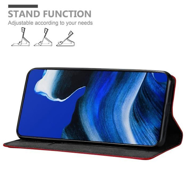 Fodral till Oppo Reno2 Z i APPLE RED Cadorabo Cover Protection magnetisk stängning ÄPPELRÖD