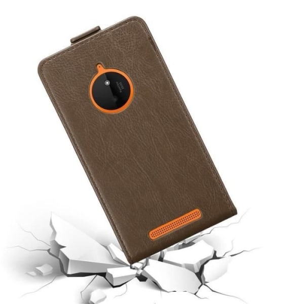 Cadorabo fodral till Nokia Lumia 830 - i brunt - Skyddsfodral i Flip-stil med magnetlås