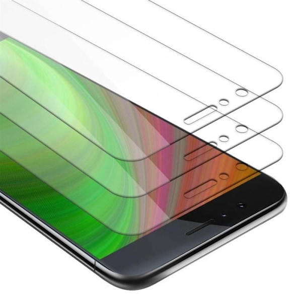 Cadorabo 3x härdat glas för Honor 8 i HÖG TRANSPARENT - Paket med 3 skärmskydd i härdat glas för skärm - härdat Transparent