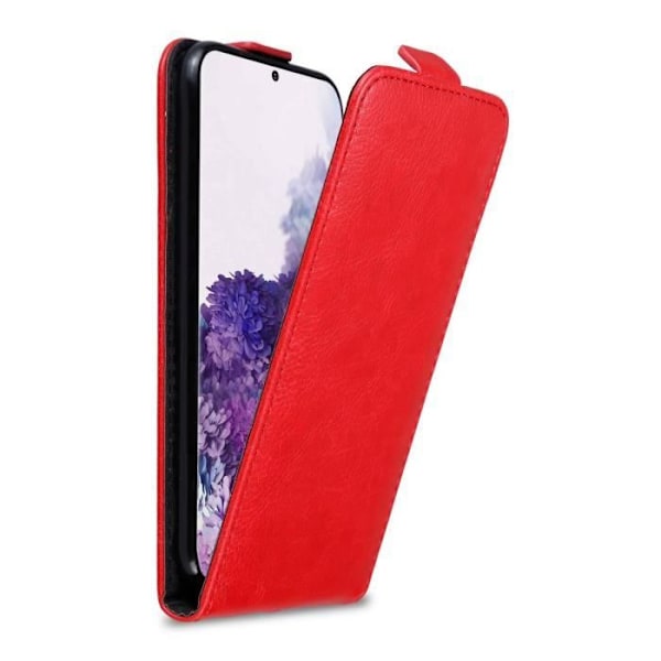 Coque - CADORABO - Samsung Galaxy S20 PLUS - Röd av Äpple - Magnetflip - Heltäckande skydd Äppelrött