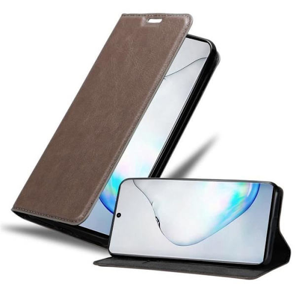 Coque - Cadorabo - Samsung Galaxy NOTE 10 - Kaffeebrun - Magnetisk stängning - Ställfunktion kaffe brunt