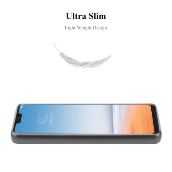 Fodral för LG G7 ThinQ / FIT / ONE i METALLIC GREY Cadorabo Cover Protection flexibel TPU silikon Matt skal