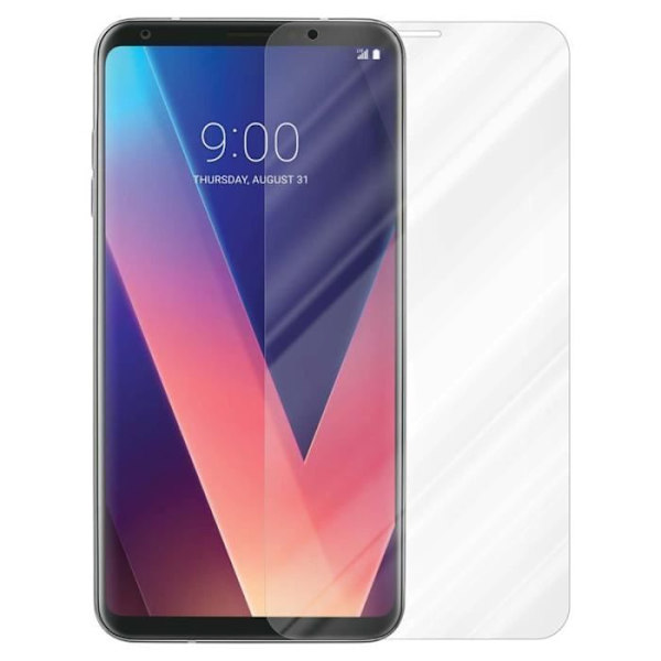 Cadorabo härdat glas LG V30 skärmskyddsfilm härdat skydd för display TRANSPARENT Transparent
