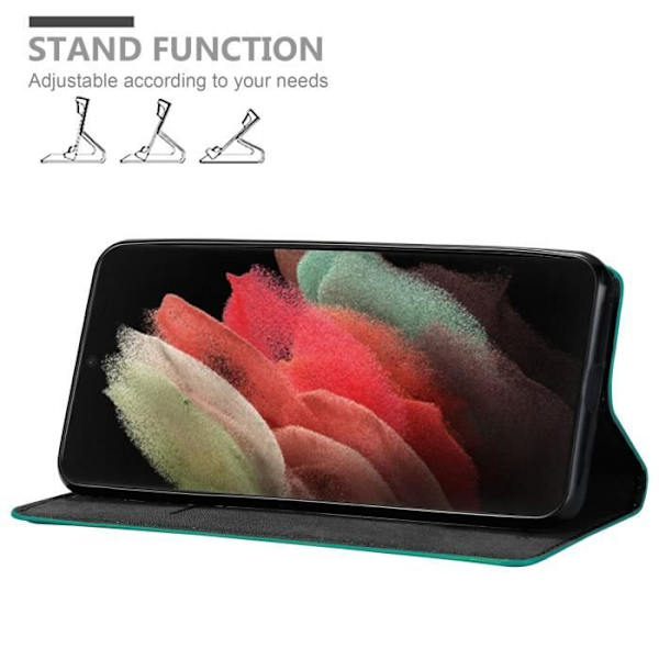 Fodral till Samsung Galaxy S22 ULTRA Fodral i OIL TURQUOISE Fodral Skydd Plånbok Plånbok Turkos olja