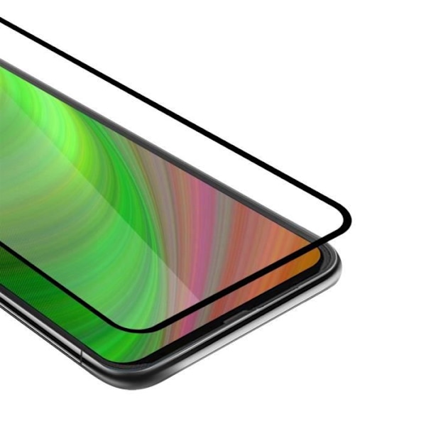Cadorabo helskärmsskydd för Motorola One Fusion+ i CLEAR med SVART härdat härdat skärmskydd Transparent med svart