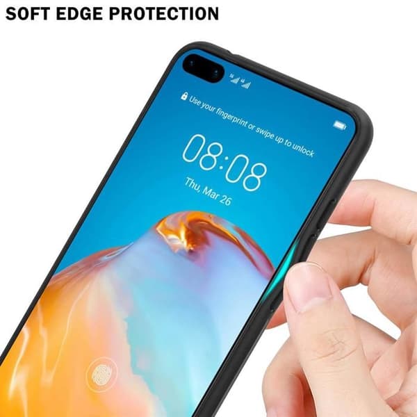 Huawei P40-fodral i ROSA - BLÅ Stötsäker Bicolor design Svart