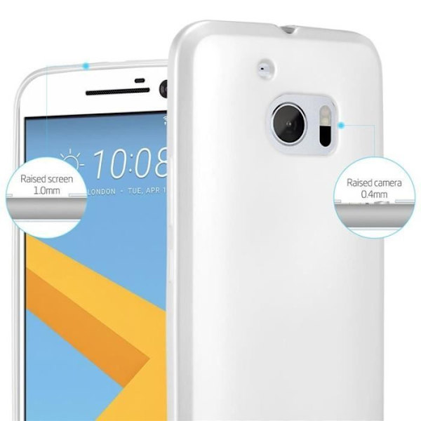 Cadorabo Fodral fungerar med HTC 10 (One M10) i METALLISKT SILVER - Stötsäkert och reptåligt TPU silikonskydd - Ultratunt