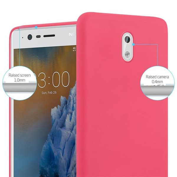 Skyddsfodral för Nokia 3 2017 CANDY RÖD Stötsäker Silikon Röd