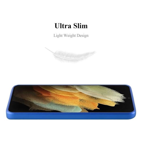 Coque - CADORABO - Samsung Galaxy S21 ULTRA - Skydd i silikon TPU - Matt design - Blå färg Blå
