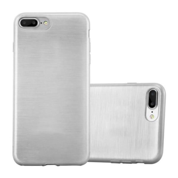 Apple iPhone 8 PLUS Fodral - iPhone 7 PLUS i SILVER från Cadorabo (BORSTAD METALL DESIGN) Mjukt Silikon TPU Gel Cover
