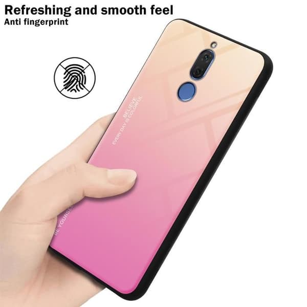 Fodral för Huawei MATE 10 LITE i GUL - ROSA Stötsäker Bicolor design Svart