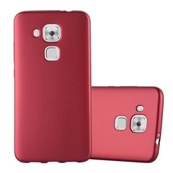 Huawei NOVA PLUS fodral i METALLIC RED från Cadorabo (METALLIC MATT Design) Ultratunt mjukt silikongel TPU-fodral med