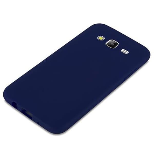 Skyddsfodral för Samsung Galaxy J5 2015 CANDY MÖRKBLOMMA Stötabsorberande Silikon Blå