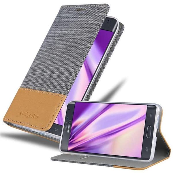 Skyddsfodral för Samsung Galaxy NOTE EDGE i LJUST GRÅ BRUN Etui Case Skydd LJUSGRÅ BRUN