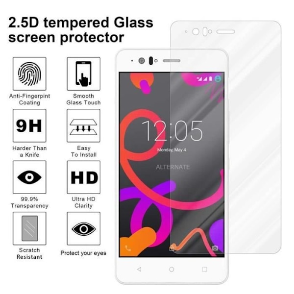 Skärmskyddsfilm - CADORABO - BQ Aquaris M5 - Härdat glas - Transparent - 0,3 mm Transparent