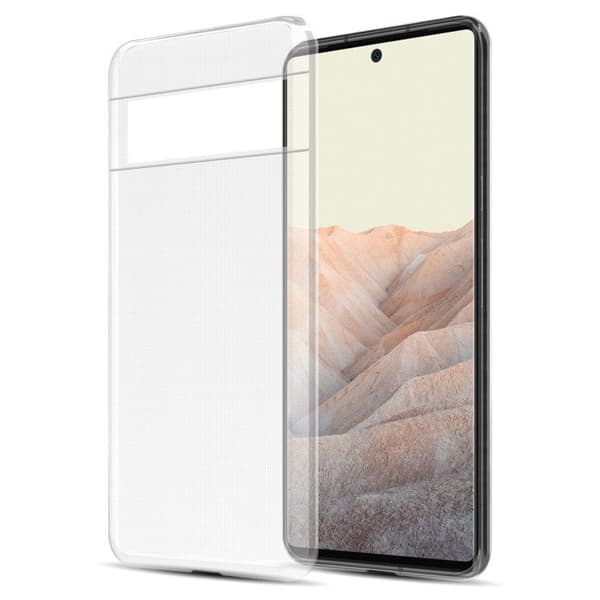 Transparent stötsäker silikonfodral för Google PIXEL 6 PRO Vit