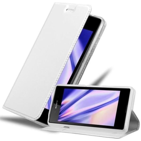 Fodral till Sony Xperia E3 - CADORABO - Grå - Magnetiskt skydd - Kortfack - Elegant design Grå