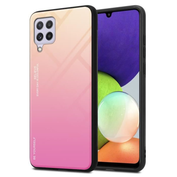 Fodral för Samsung Galaxy A22 4G / M22 / M32 4G skal i GUL - ROSA Fodral Skyddsskydd Tvåfärgad TPU