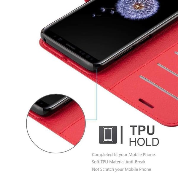 Fodral för Samsung Galaxy S9 PLUS i KIRSCHRÖD Röd