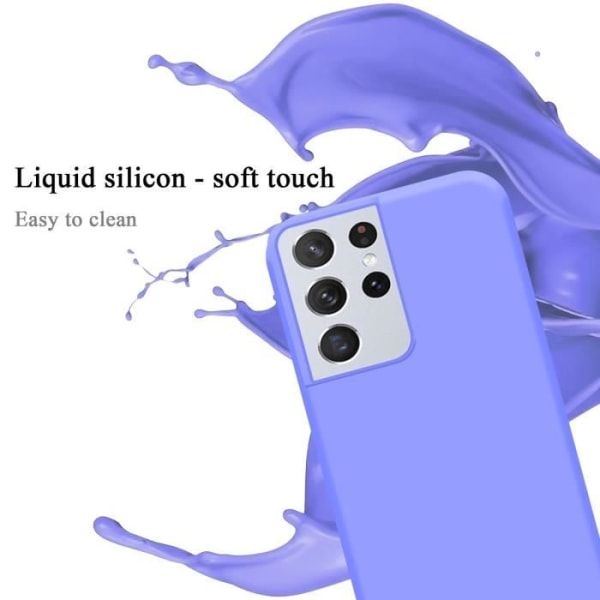 Fodral till Samsung Galaxy S22 ULTRA Skal i LIQUID LIGHT LILA Fodral Skydd Silikon TPU mobiltelefon