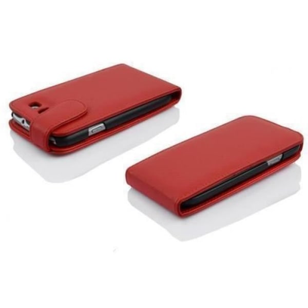 Cadorabo Fodral Samsung Galaxy EXPRESS 2 DESIGN FLIP Style Fodral Fodral Fodral konstläder Struktur KÖRSBÄRSRÖD