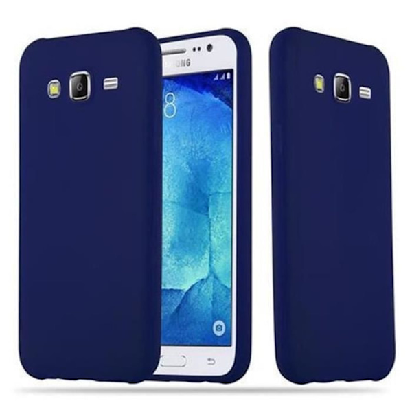 Samsung Galaxy J5 2015 (5) Fodral i CANDY DARK BLUE från Cadorabo (CANDY Design) Ultratunt mjukt silikon TPU-gelöverdrag med