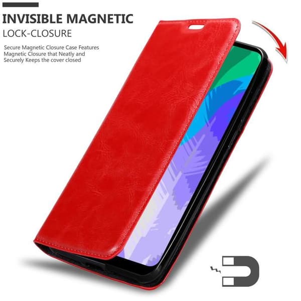 Etui för Huawei Y6P Fodral i ÄPPLE RÖD Röd
