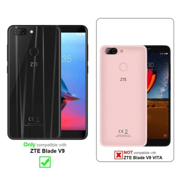 Coque - CADORABO - ZTE Blade V9 - Silikon TPU - Stötskydd - Tunn och Lätt Design Frost Blå Mörk