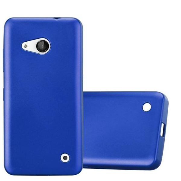 Cadorabo-fodral fungerar med Nokia Lumia 550 i METALLIC BLUE - Stötsäker och reptålig TPU-silikonhölje - Ultratunt