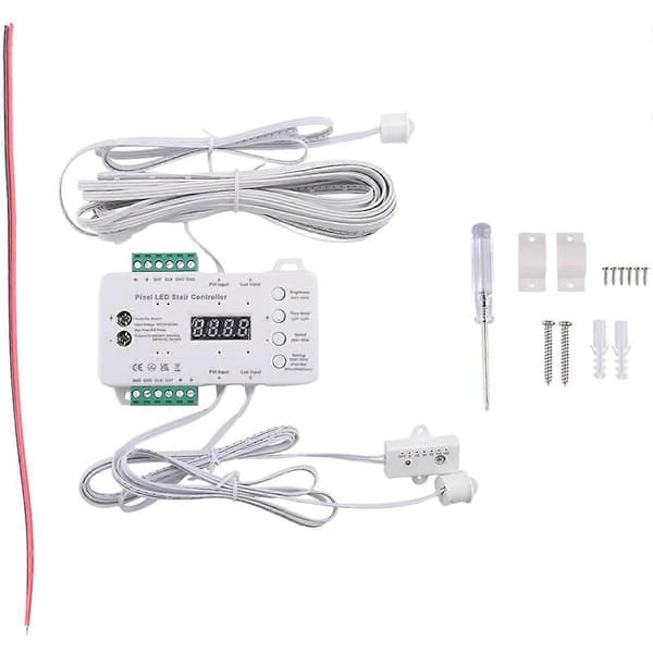 [RM]Bevægelsessensor LED Trappe Pixel Lys Controller RGB LED Controller med Dagslyssensor Trappebelysning