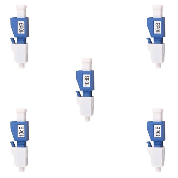5 kpl LC UPC 10dB kuituoptinen sovitin Simplex SC UPC -liittimelle kuituoptinen vaimennin SC10dB Blue