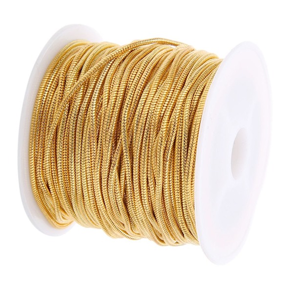 10 Meter Koppar Ormkedja Halsband Kedja För DIY Smyckestillverkning Guld