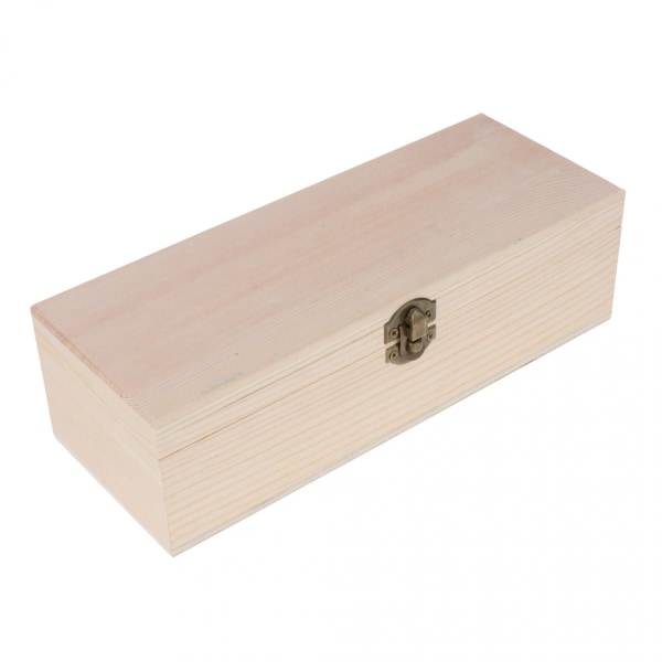 Rektangulär Förvaringslåda Trälåda Smyckeskrin - 25x9,5x6,5cm