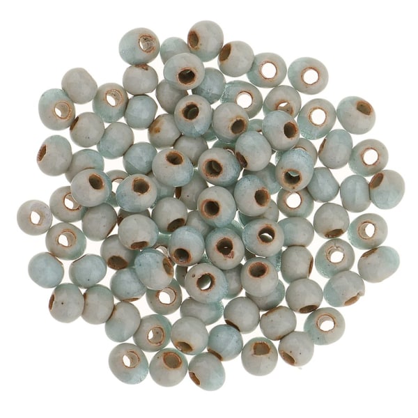 100 färger vintage 6 mm lösa keramiska pärlor Berlocker för smyckestillverkning Färg 4