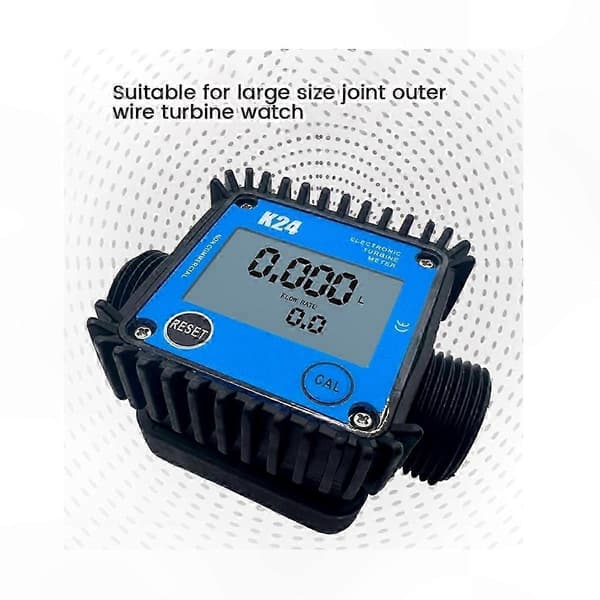 Digital Dieselflowmåler til Turbine LCD Gunstig Væskestrøm Måling K24 Black  Blue