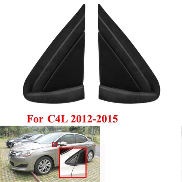 Triangulär täckplatta för främre vänster och höger sidobackspegel för Citroen C4 C4L 2012-2015 Black