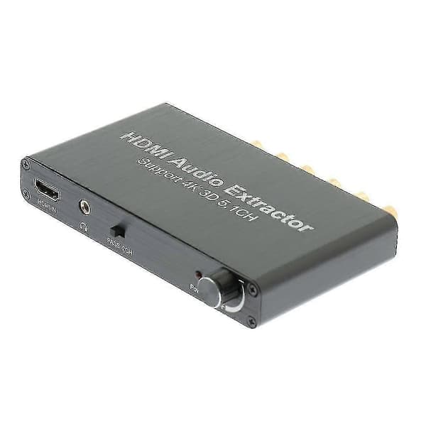 4K 3D 5.1CH HDMI til HDMI 3.5mm Koaksial Dekoder eller Ekstraktor Adapter