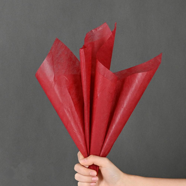 Vattentätt Blomsterbukett Omslagspapper Mjölk Bomull Omslag Presentförpackningsmaterial Rulle 58cm 10 Yard Grapefruit red