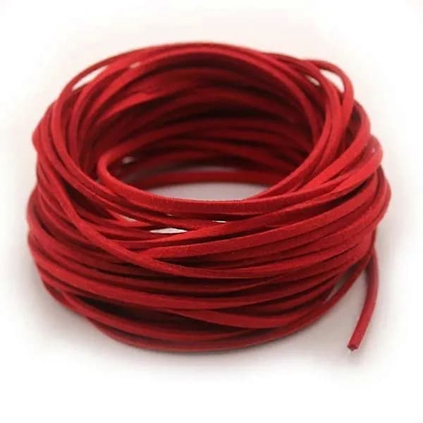 5 stk DIY Armbånd Tråd Snor Læder 3mm 1M Ruskind Smykker sort