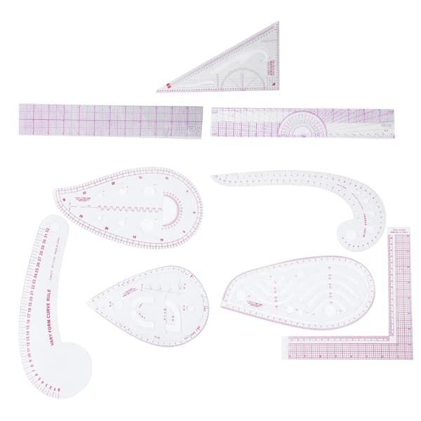 [RM]9-piece sewing ruler set, multifunctional curve stick tailor measuring accessories 0.2