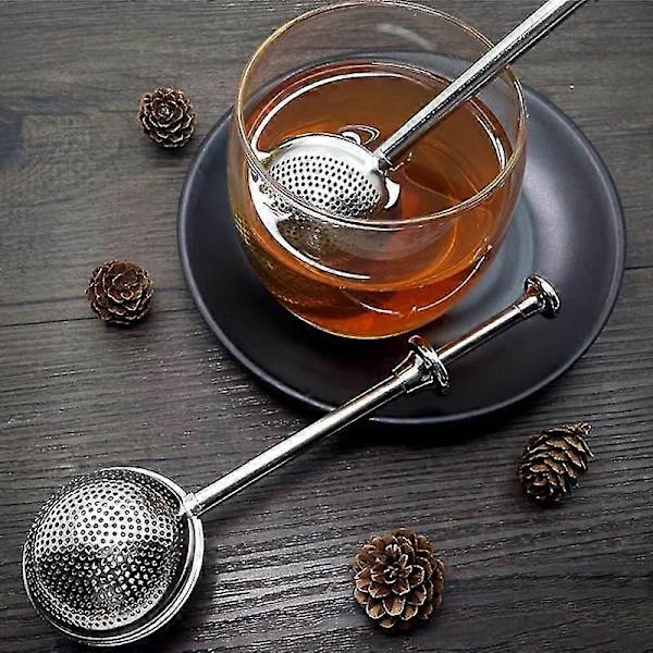 Udtrækkelig tebold-infuser i rustfrit stål, bladseparator, køkkentilbehør