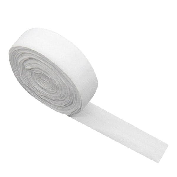 2x Vit Elastisk Platt Snedremsa Band Hantverk Kläder Sömnad Flätat Rep