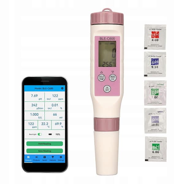 7 I 1 Ph Ec Tds Orp Sg Bluetooth Målinger Vannkvalitetsmåler