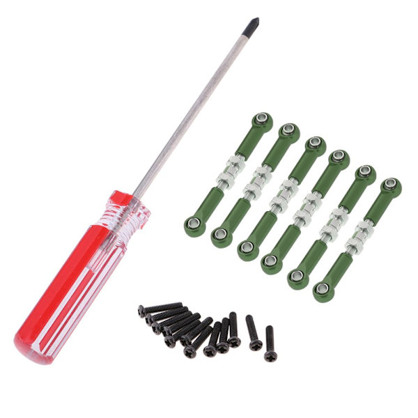 6st Styrservo Motor med Skruvmejsel för Wltoys A959 1/18 RC Grön
